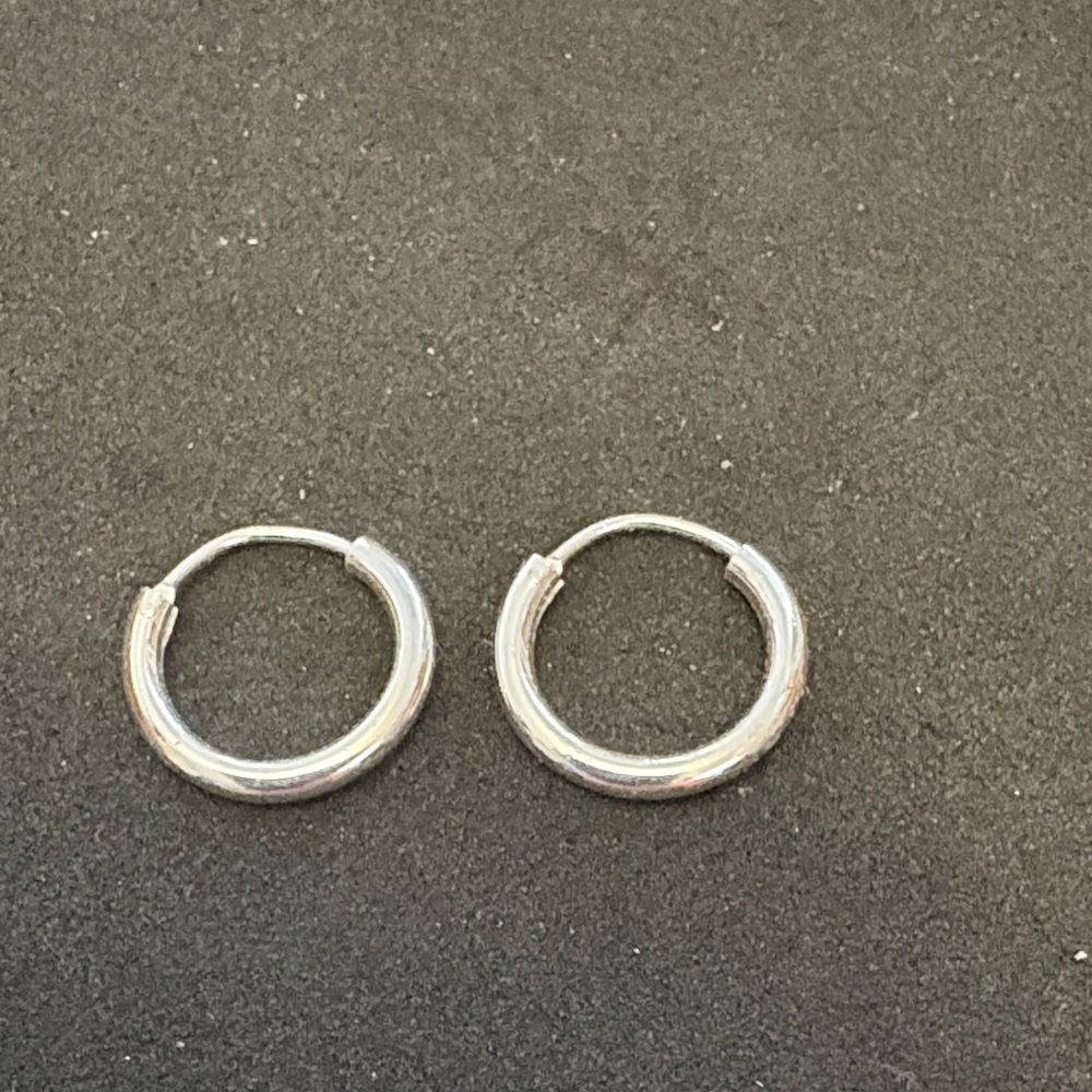 Classic 925 Silver Huggie Hoop Earrings - Picture 8 of 11